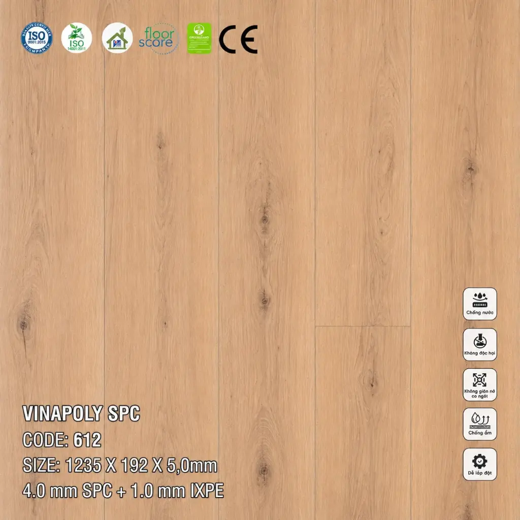 Sàn Nhựa VinapoLy 5,0mm 612