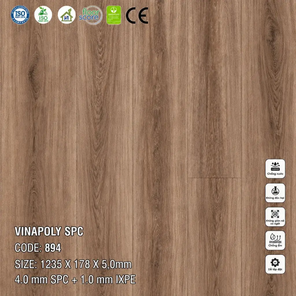 Sàn Nhựa VinapoLy 5,0mm 894