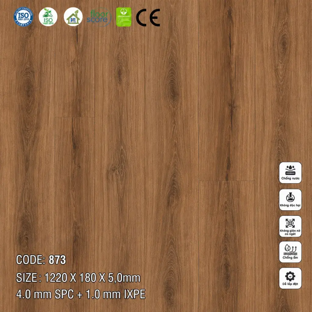 Sàn Nhựa VinapoLy 5,0mm 873