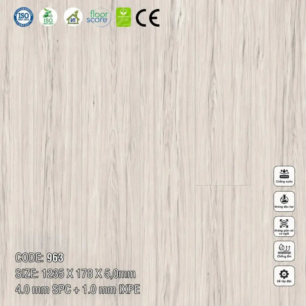 Sàn Nhựa VinapoLy 5,0mm 963