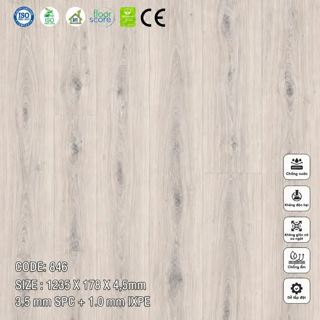 Sàn Nhựa VinapoLy 4,5mm 846