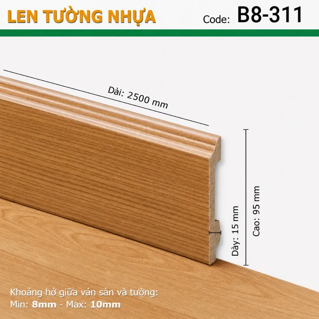 Len Tường nhựa B8-311