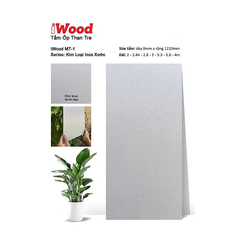 Tấm Than Tre Film Inox Xước MT-1