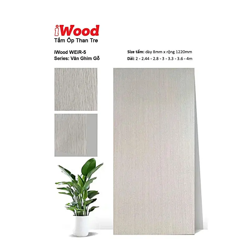 Tấm ốp than tre film vân ghim gỗ WEiR-5