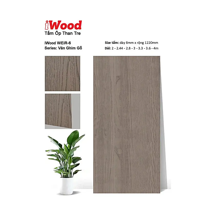 Tấm ốp than tre film vân ghim gỗ WEiR-6