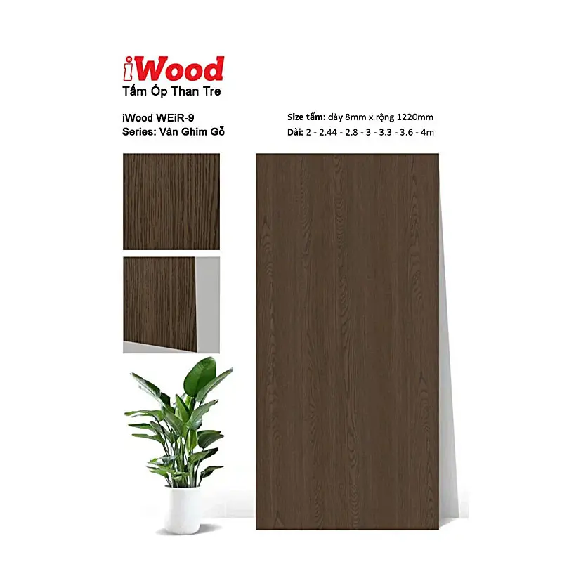 Tấm ốp than tre film vân ghim gỗ WEiR-9