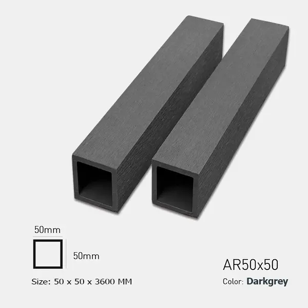 Gỗ nhựa AWood AR50x50 Darkgrey