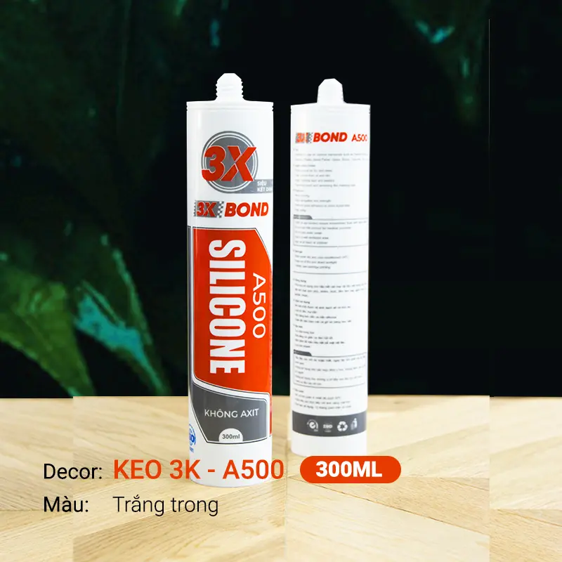Keo Silicon trắng trong