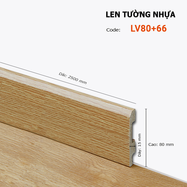 Len Tường nhựa LV80+66