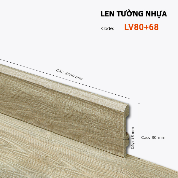 Len Tường nhựa LV80+68