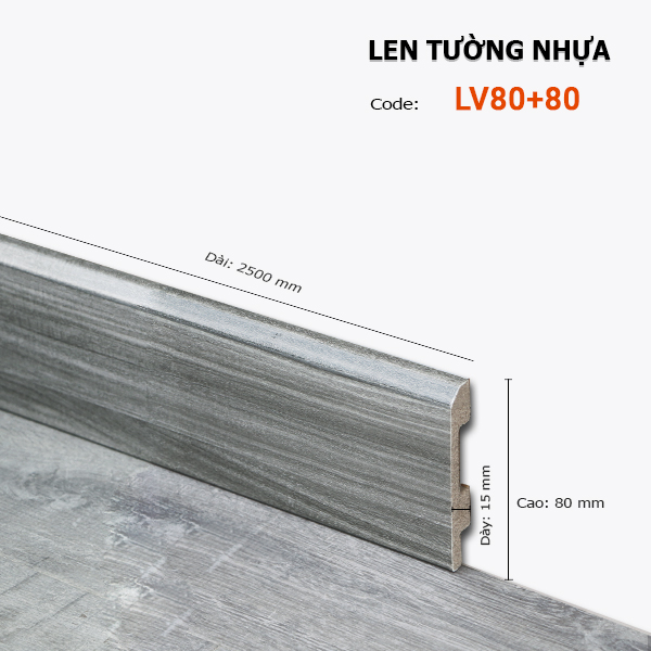 Len Tường nhựa LV80+80