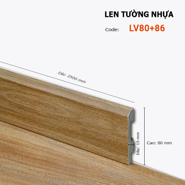 Len Tường nhựa LV80+86