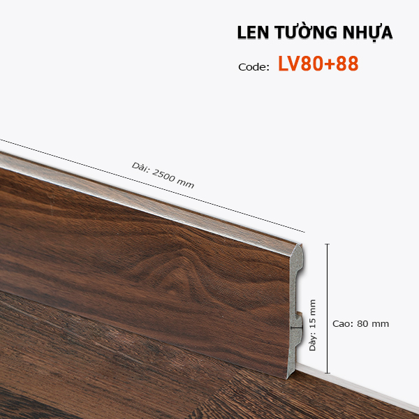 Len Tường nhựa LV80+88
