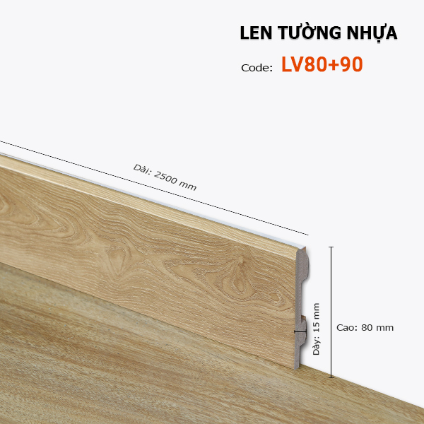Len Tường nhựa LV80+90