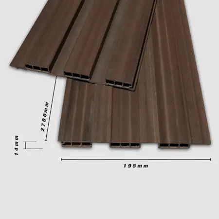 Tấm ốp 3K WPC 195x14 - Cafe