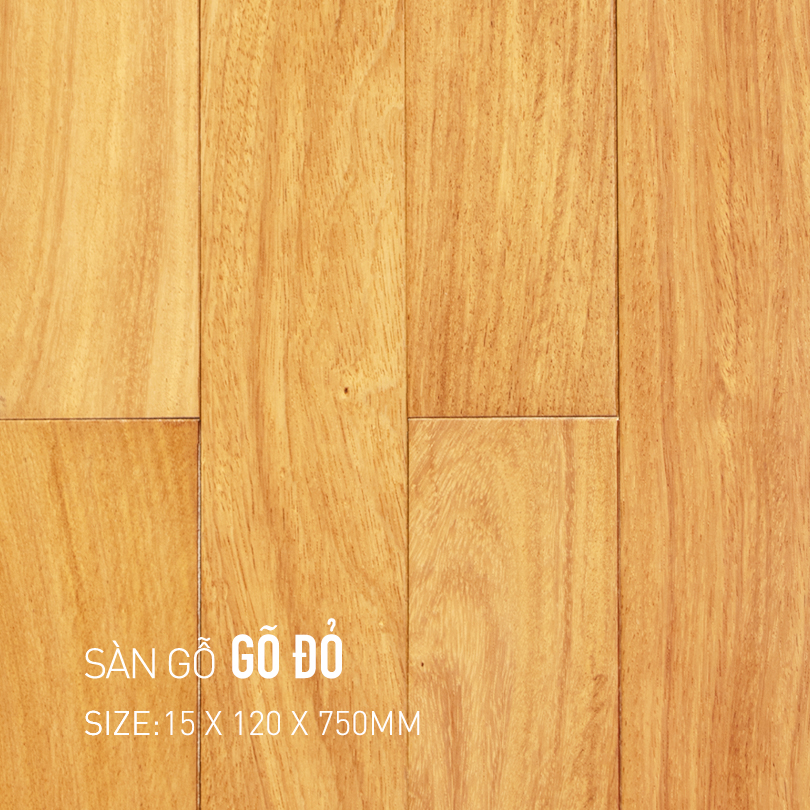 Sàn gỗ gõ đỏ 120x750mm