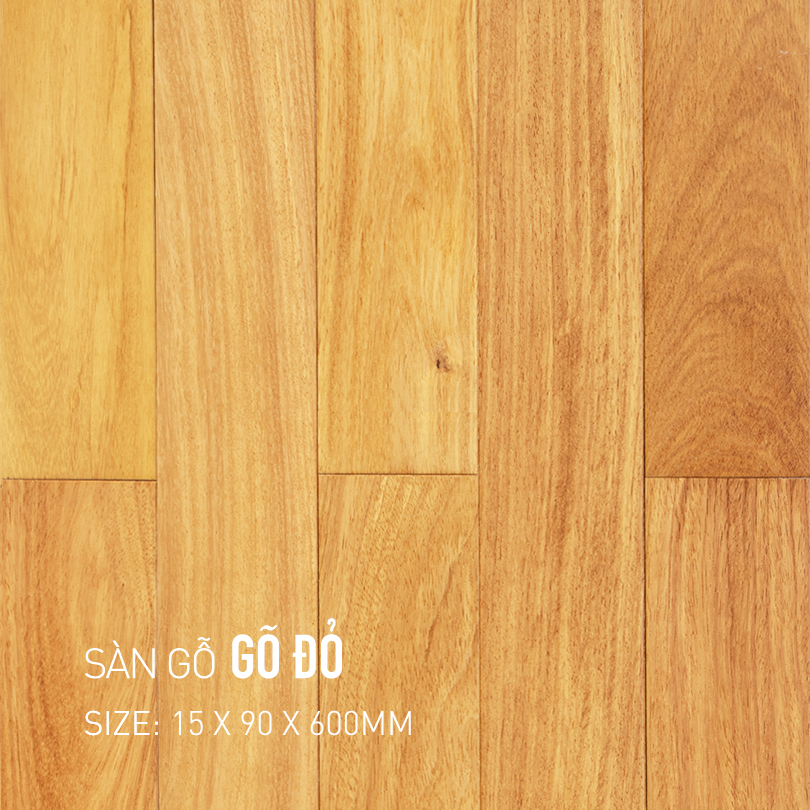Sàn gỗ gõ đỏ 90x600mm