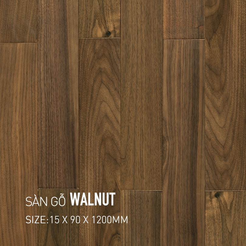 Sàn gỗ Walnut 90x1200mm