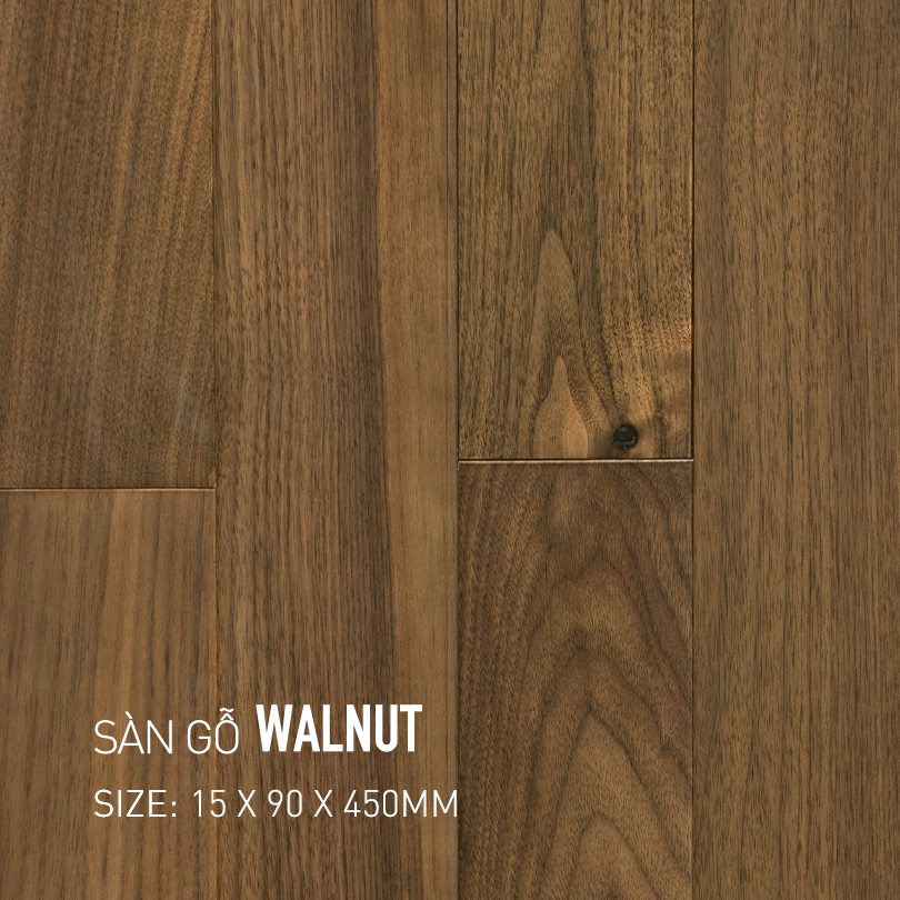 Sàn gỗ Walnut 90x450mm