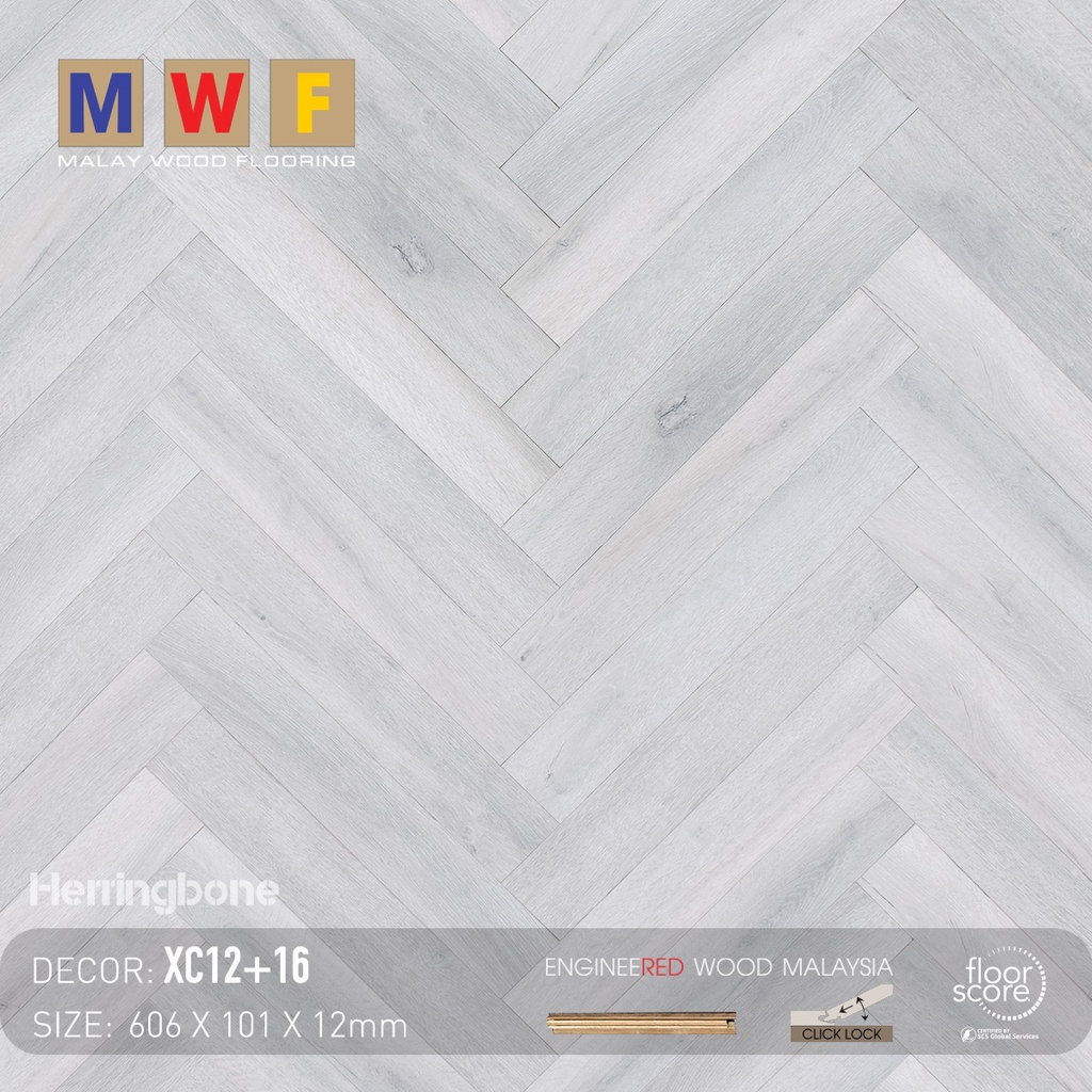 Sàn gỗ xương cá MalayWood XC12+16