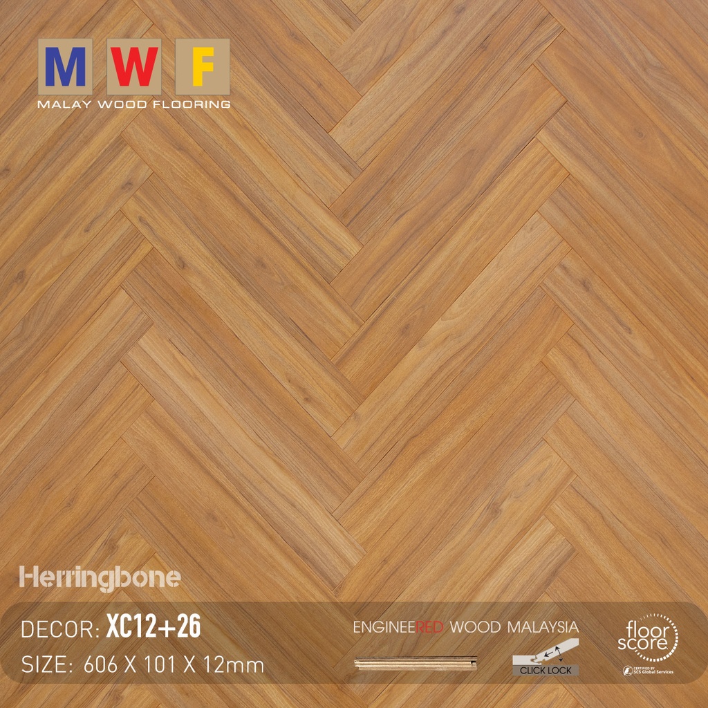 Sàn gỗ xương cá MalayWood XC12+26