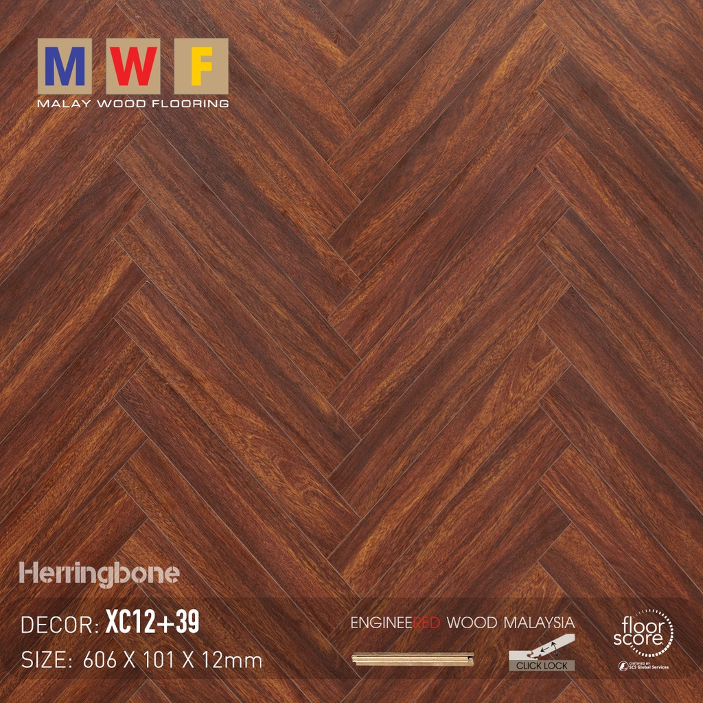 Sàn gỗ xương cá MalayWood XC12+39