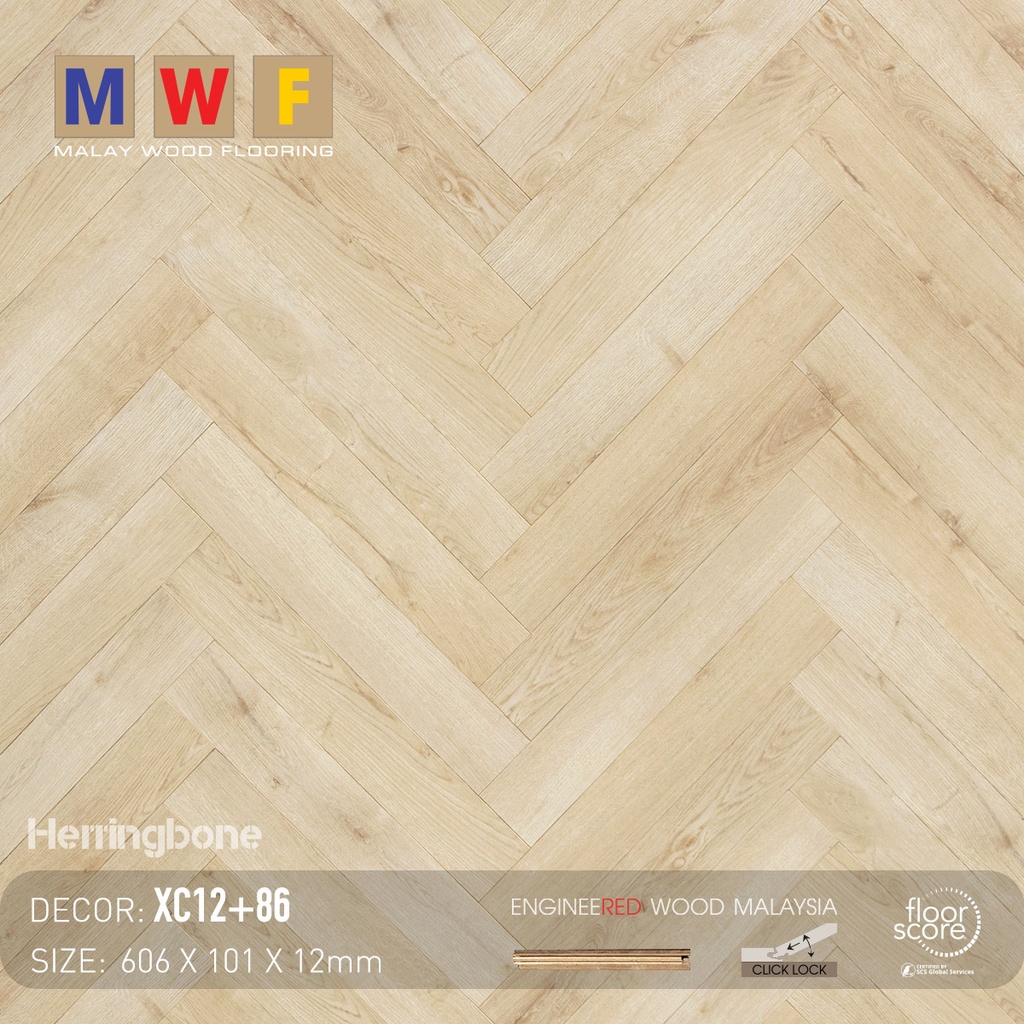 Sàn gỗ xương cá MalayWood XC12+86