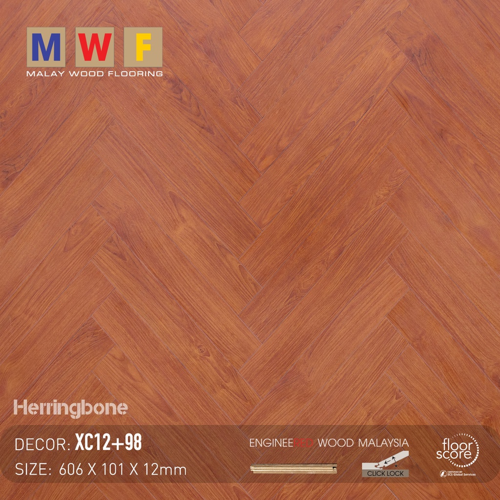 Sàn gỗ xương cá MalayWood XC12+98