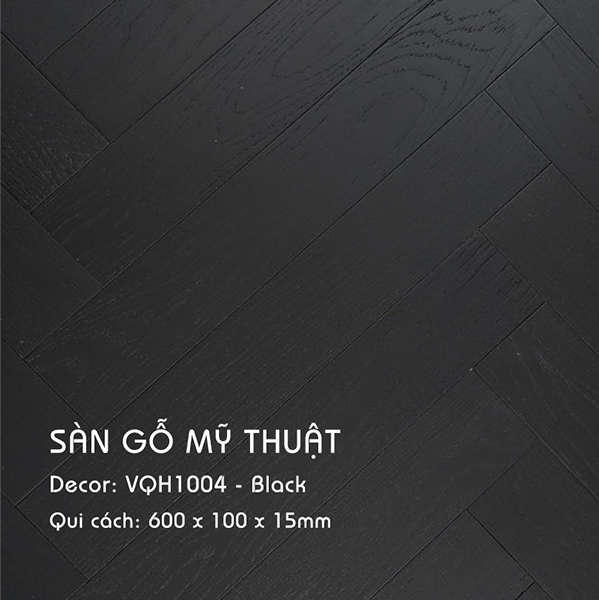 Sàn gỗ Mỹ Thuật Black - VQH1004