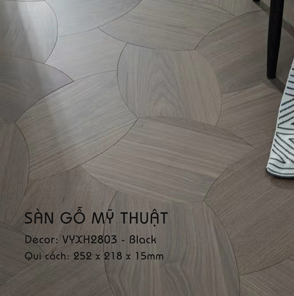 Sàn gỗ Mỹ Thuật Black - VYXH2803