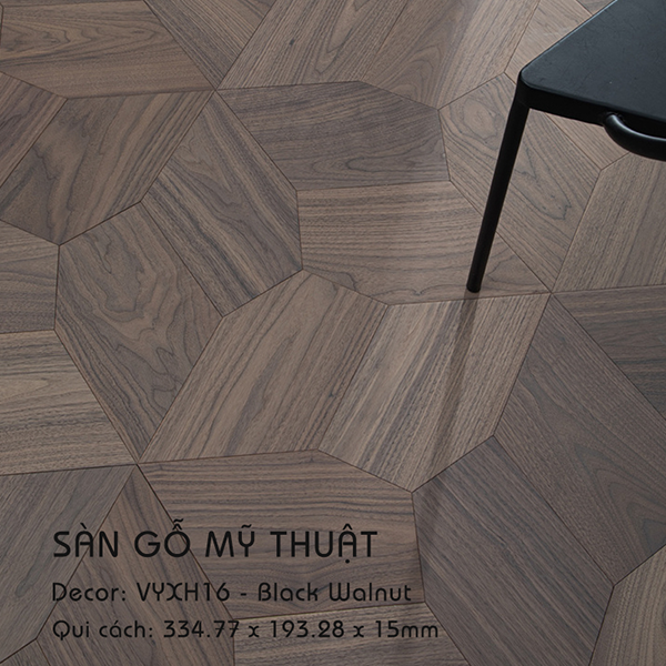 Sàn gỗ Mỹ Thuật Walnut - VYXH16