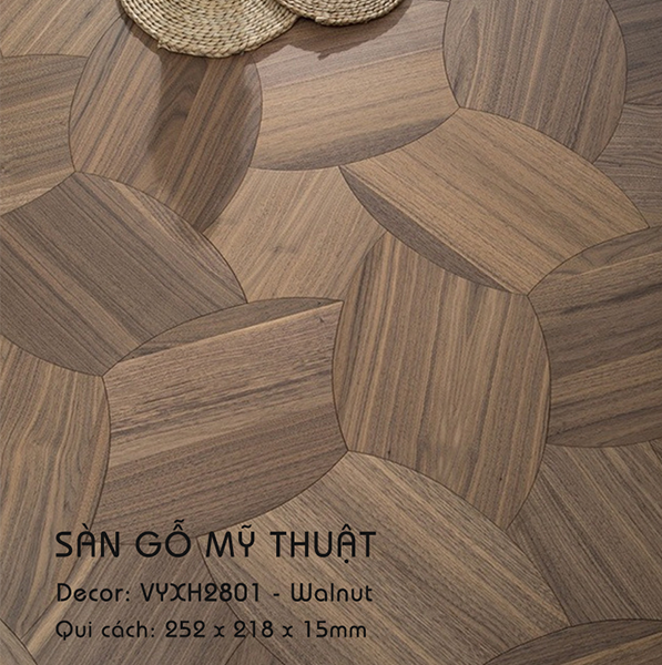 Sàn gỗ Mỹ Thuật Walnut - VYXH2801
