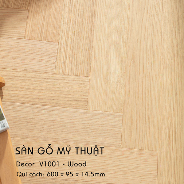 Sàn gỗ Mỹ Thuật Xương Cá Wood - V1001
