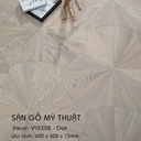 Sàn gỗ Mỹ Thuật Sồi - VYXX02 Kiểu Lá Sen