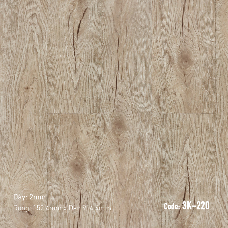 Sàn Nhựa Dán Keo 3K Vinyl K220